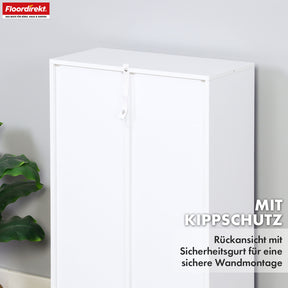 Bücherregal | Arkansas | Weißes MDF-Standregal mit 5–9 Fächern für Bücher und Wohnaccessoires