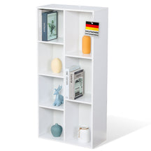 Bücherregal | Arkansas | Weißes MDF-Standregal mit 5–9 Fächern für Bücher und Wohnaccessoires