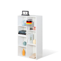 Bücherregal | California | Modernes, platzsparendes MDF-Regal mit Anti-Kipp-Sicherung in Weiß 4-8 offene Fächer