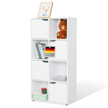 Bücherregal | Connecticut | Weißes Standregal aus MDF mit Fächern & Türen, Kippschutz, 2 Größen
