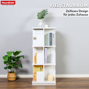 Bücherregal | Indiana | Drehregal mit 3 oder 4 Etagen | 360° Standregal für Wohnzimmer, Büro & Schlafzimmer