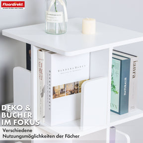 Bücherregal | Indiana | Drehregal mit 3 oder 4 Etagen | 360° Standregal für Wohnzimmer, Büro & Schlafzimmer