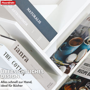 Bücherregal | Louisiana | Baumförmiges Standregal in Weiß mit 5 oder 9 Etagen aus Holz