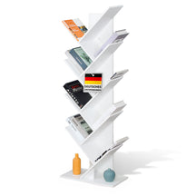 Bücherregal | Louisiana | Baumförmiges Standregal in Weiß mit 5 oder 9 Etagen aus Holz