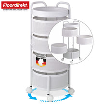 Rollwagen | Henry | Küchenwagen aus Stahl mit Rollen | Servierwagen | 3 oder 5 Etagen | Weiß & Schwarz