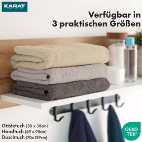 Handtuch-Set Bay | 8-teiliges Set Handtücher aus 100% Baumwolle | 2 x Badetuch, 2 x Handtuch und 4 x Seiftuch