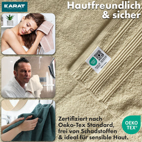 Handtuch-Set Bay | 8-teiliges Set Handtücher aus 100% Baumwolle | 2 x Badetuch, 2 x Handtuch und 4 x Seiftuch