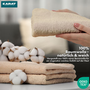 Handtuch-Set Bay | 8-teiliges Set Handtücher aus 100% Baumwolle | 2 x Badetuch, 2 x Handtuch und 4 x Seiftuch