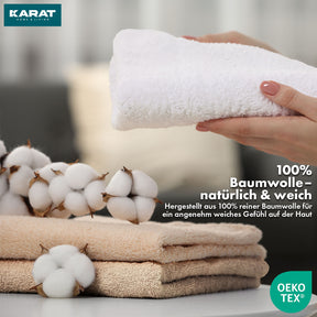 Handtuch-Set Bay | 8-teiliges Set Handtücher aus 100% Baumwolle | 2 x Badetuch, 2 x Handtuch und 4 x Seiftuch