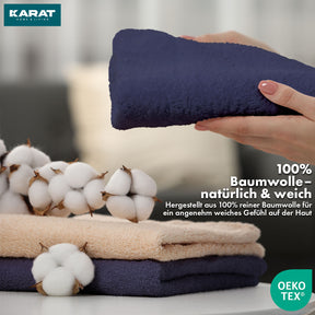 Handtuch-Set Bay | 8-teiliges Set Handtücher aus 100% Baumwolle | 2 x Badetuch, 2 x Handtuch und 4 x Seiftuch