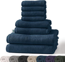 Handtuch-Set Bay | 8-teiliges Set Handtücher aus 100% Baumwolle | 2 x Badetuch, 2 x Handtuch und 4 x Seiftuch