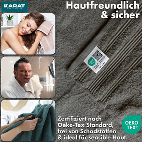 Handtuch-Set Bay | 8-teiliges Set Handtücher aus 100% Baumwolle | 2 x Badetuch, 2 x Handtuch und 4 x Seiftuch