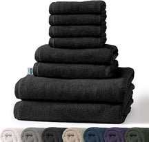 Handtuch-Set Bay | 8-teiliges Set Handtücher aus 100% Baumwolle | 2 x Badetuch, 2 x Handtuch und 4 x Seiftuch