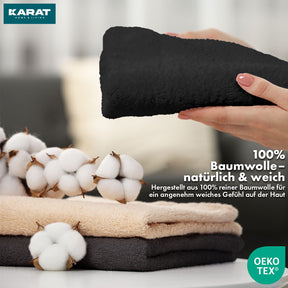 Handtuch-Set Bay | 8-teiliges Set Handtücher aus 100% Baumwolle | 2 x Badetuch, 2 x Handtuch und 4 x Seiftuch