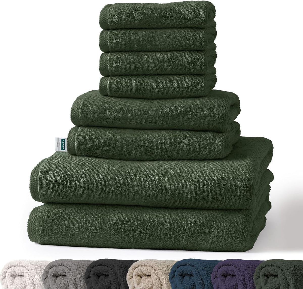 Handtuch-Set Bay | 8-teiliges Set Handtücher aus 100% Baumwolle | 2 x Badetuch, 2 x Handtuch und 4 x Seiftuch