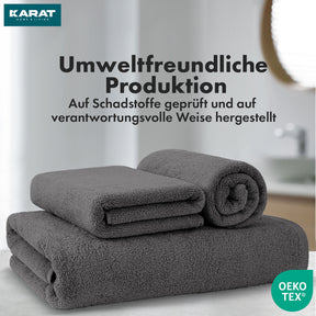Handtuch-Set Bay | 8-teiliges Set Handtücher aus 100% Baumwolle | 2 x Badetuch, 2 x Handtuch und 4 x Seiftuch