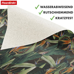 3D CV-Belag | Strelitzia 536M | Vinyl-Bodenbelag mit tropischem Design in realistischer Fliesenoptik