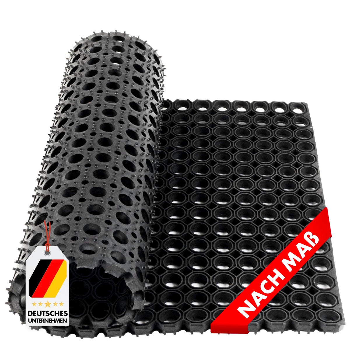 ✂ Ringgummimatte Octagon | Stärke: 23 mm | Wetterfeste Antirutschmatte