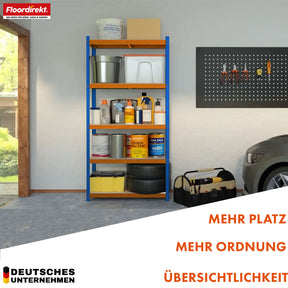 Schwerlastregal | Rhino | Lagerregal mit 5 Böden | 1050 kg Traglast | innovatives Stecksystem | In verschiedenen Farben & Größen