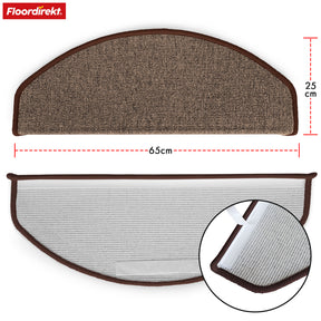 Stufenmatte | London Pro | Im modernen Design | Rutschfest & pflegeleicht | Halbrund