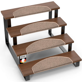 Stufenmatte | London Pro | Im modernen Design | Rutschfest & pflegeleicht | Halbrund