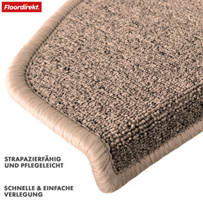 Stufenmatte | London Pro | Im modernen Design | Rutschfest & pflegeleicht | Halbrund
