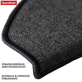 Stufenmatte | London Pro | Im modernen Design | Rutschfest & pflegeleicht | Halbrund