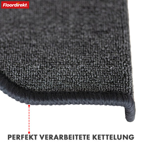 Stufenmatte | London Pro | Im modernen Design | Rutschfest & pflegeleicht | Halbrund