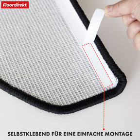 Stufenmatte | London Pro | Im modernen Design | Rutschfest & pflegeleicht | Halbrund