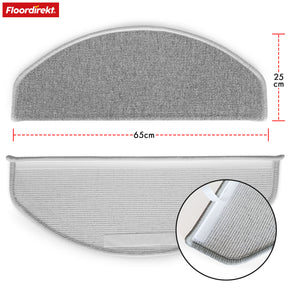 Stufenmatte | London Pro | Im modernen Design | Rutschfest & pflegeleicht | Halbrund