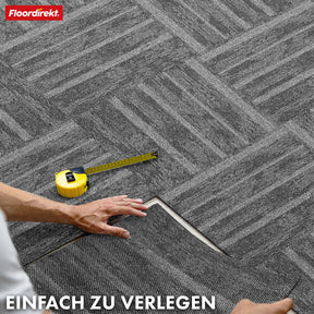 Teppichfliesen | Zürich | 50 x 50 cm | Ideal für Büro & Wohnräume | Hochwertige Designfliesen in 4 Farben