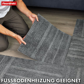 Teppichfliesen | Zürich | 50 x 50 cm | Ideal für Büro & Wohnräume | Hochwertige Designfliesen in 4 Farben