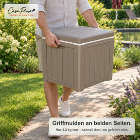 Getränkekühler | Arctic | 37 L Kühlbox mit Beistelltischfunktion in Holzoptik | 2 Farben