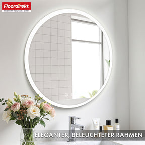 Badspiegel mit LED Beleuchtung | Liora | Touch-Bedienung mit Antibeschlag & 3 wählbare Lichtfarben | In verschiedenen Größen erhältlich