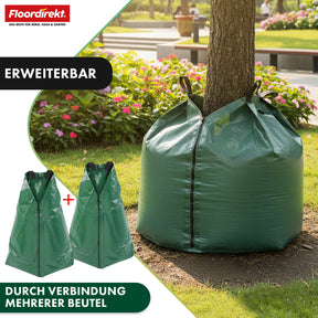 Bewässerungsbeutel für Bäume | 75L & 100L Wassersack mit Tropfsystem | Wiederverwendbarer Baumbewässerungssack aus PVC