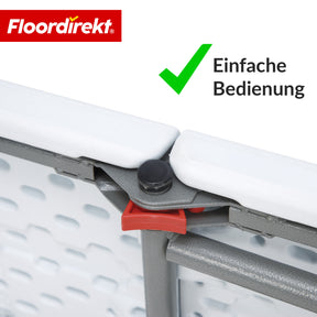Gartenbank | Chiba | klappbare Sitzbank 183 cm in Weiß, wetterfest & bis 320 kg belastbar