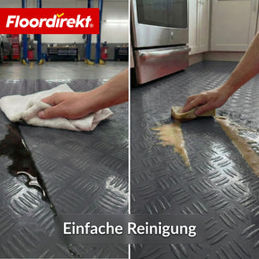PVC-Bodenbelag | Bullet | Riffelblech-Optik | Rutschfest & Pflegeleicht | Meterware / Zuschnitt nach Maß | 110 cm Breite