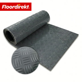 PVC-Bodenbelag | Bullet | Riffelblech-Optik | Rutschfest & Pflegeleicht | Meterware / Zuschnitt nach Maß | 110 cm Breite