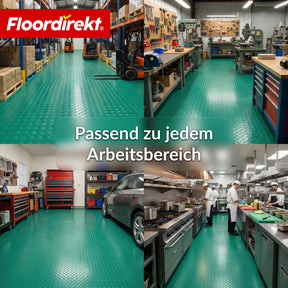 PVC-Bodenbelag | Bullet | Riffelblech-Optik | Rutschfest & Pflegeleicht | Meterware / Zuschnitt nach Maß | 110 cm Breite