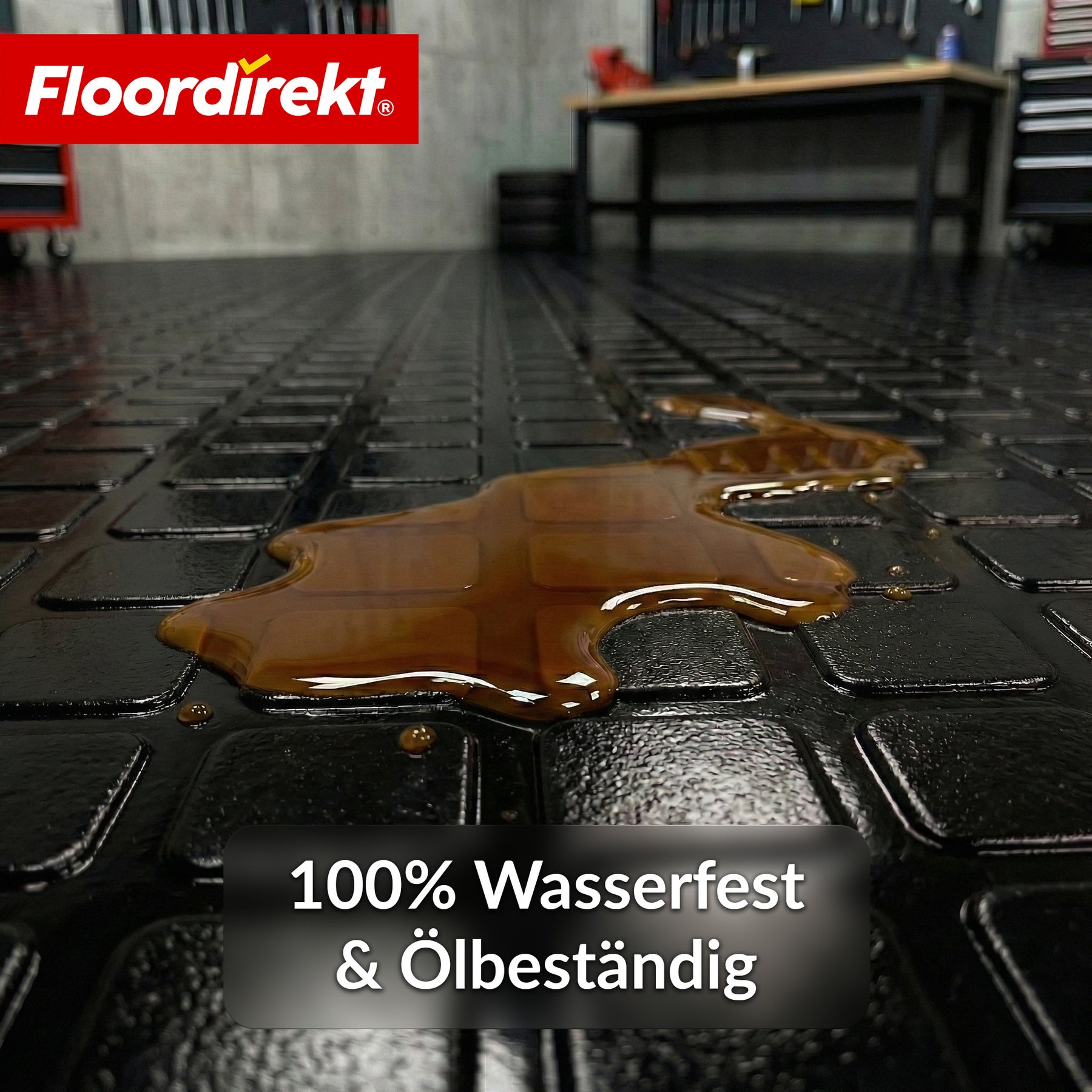 PVC-Bodenbelag | Check Quadra | Quadrat-Optik | Rutschfest & Pflegeleicht | Meterware / Zuschnitt nach Maß | 110 cm Breite