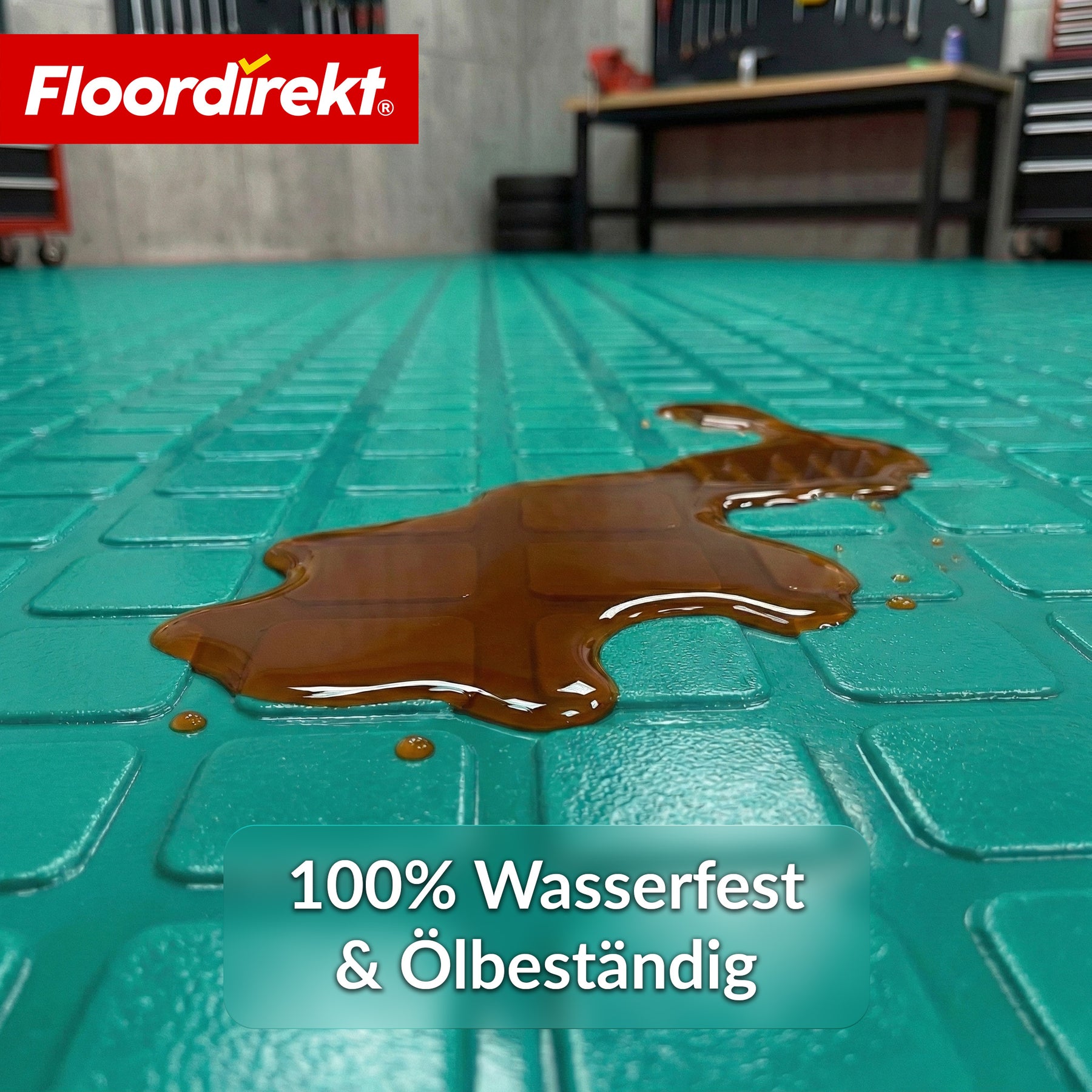 PVC-Bodenbelag | Check Quadra | Quadrat-Optik | Rutschfest & Pflegeleicht | Meterware / Zuschnitt nach Maß | 110 cm Breite
