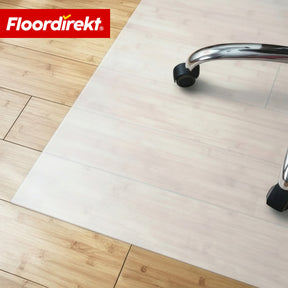 Bodenschutzmatte | Neo Milky | Semi-transparente Bürostuhlunterlage in Milchweiß auf Maß für Hartböden