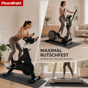 Bodenschutzmatte | Sparta | Rutschfeste Fitnessgeräte Unterlegmatte für Laufband & Crosstrainer