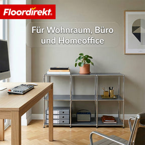 Metallregal | Concept Epure MK-018 | 3 Ablagen Standregal | Sideboard & Lowboard | Offenes Bücherregal