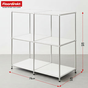 Metallregal | Concept Epure MK-027 | Offenes 3-stöckiges Sideboard & Ablageregal | In mehreren Farben erhältlich