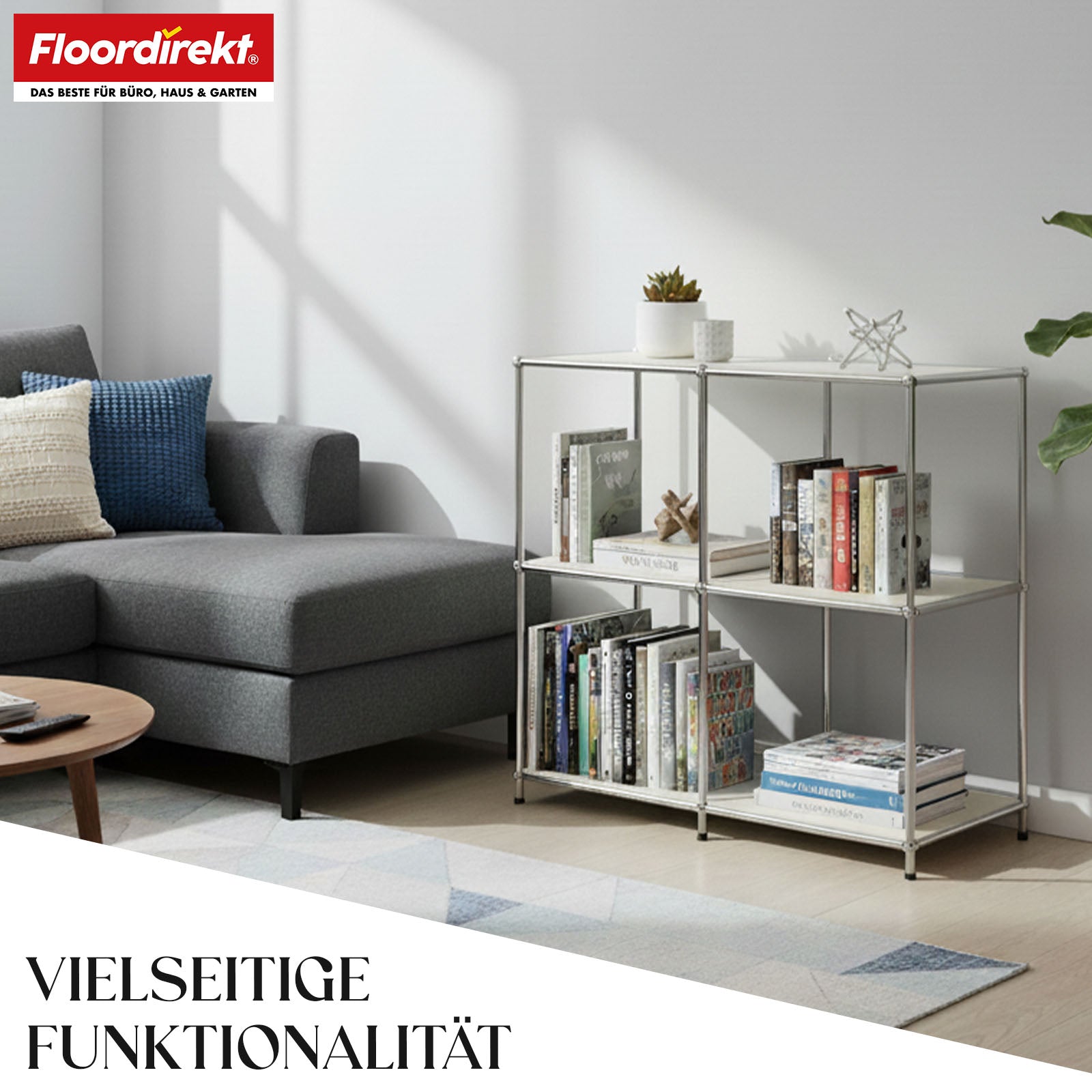 Metallregal | Concept Epure MK-027 | Offenes 3-stöckiges Sideboard & Ablageregal | In mehreren Farben erhältlich