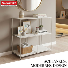 Metallregal | Concept Epure MK-027 | Offenes 3-stöckiges Sideboard & Ablageregal | In mehreren Farben erhältlich