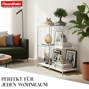 Metallregal | Concept Epure MK-027 | Offenes 3-stöckiges Sideboard & Ablageregal | In mehreren Farben erhältlich