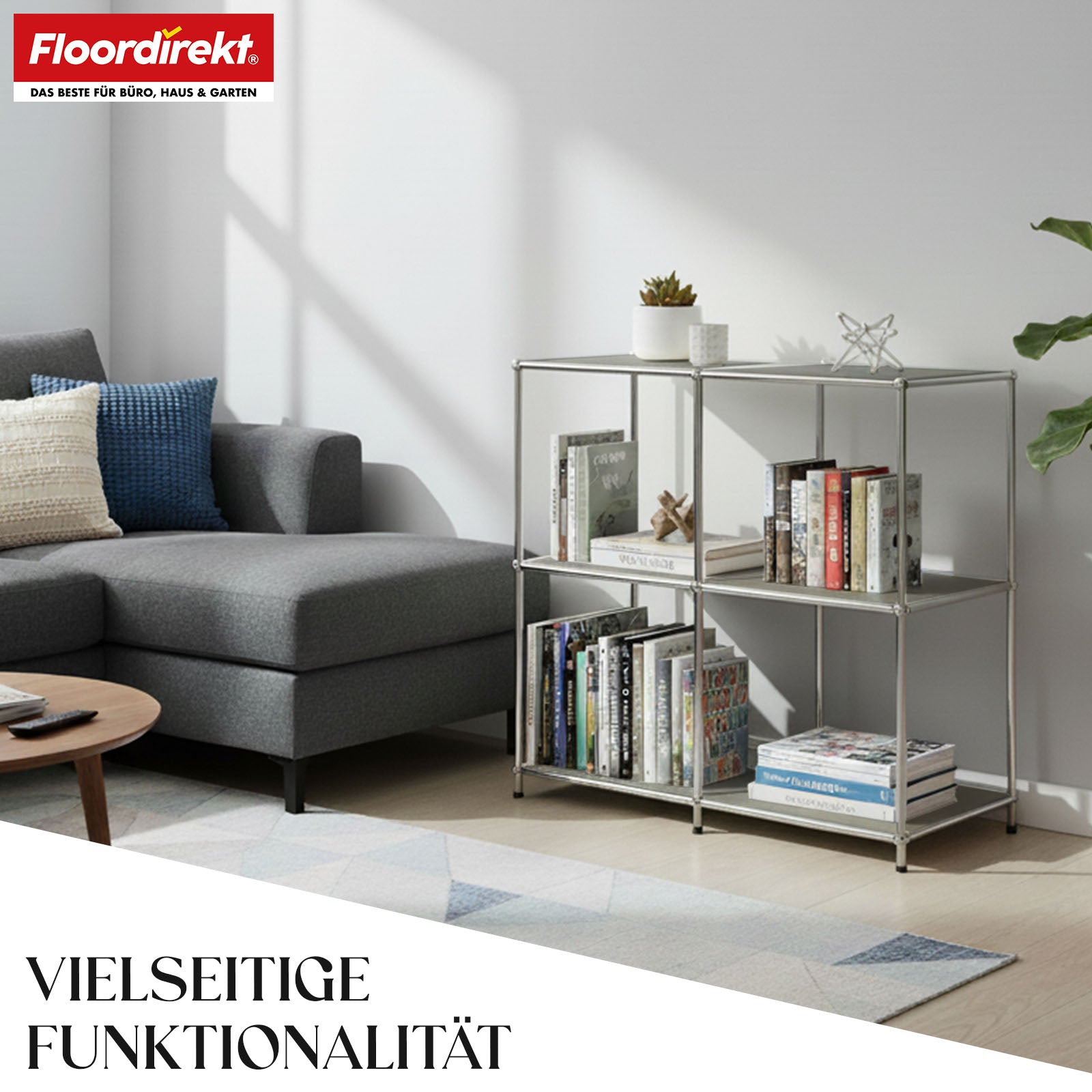 Metallregal | Concept Epure MK-027 | Offenes 3-stöckiges Sideboard & Ablageregal | In mehreren Farben erhältlich