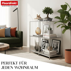 Metallregal | Concept Epure MK-027 | Offenes 3-stöckiges Sideboard & Ablageregal | In mehreren Farben erhältlich